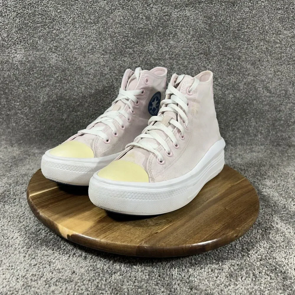 Converse CT All Star Move High 570260C Women’s Size 9.5 Pink Athletic Shoes Used